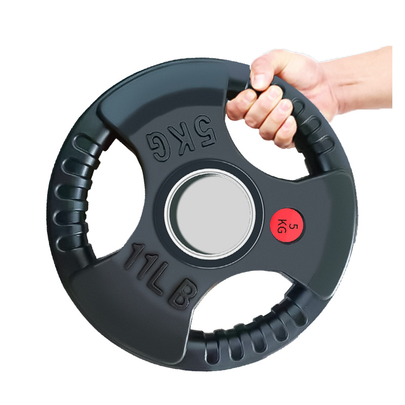 Plat barbell tiga lubang